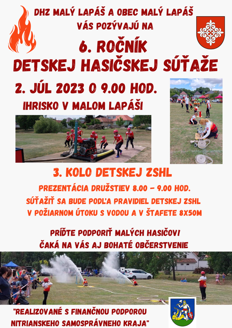 DHZ Malý Lapáš a Obec Malý Lapáš Vás pozývajú na2